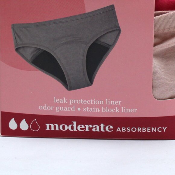 Hanes 4 Pair Girls Tagless Size 16 Hipster Moderate Absorbency Period Underwear - Picture 5 of 11